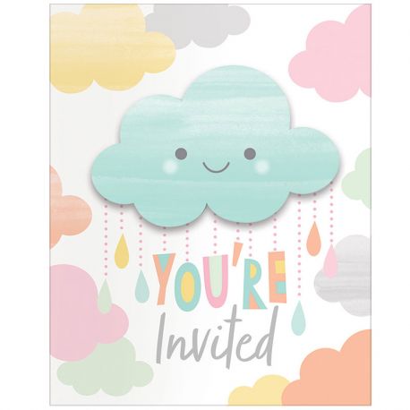 8 Invitations Nuages