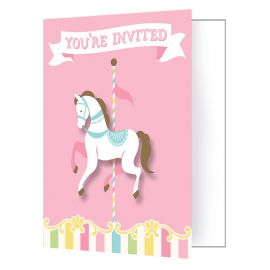 8 Invitations Carrousel