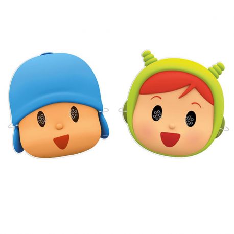 6 Masques Pocoyo et Nina