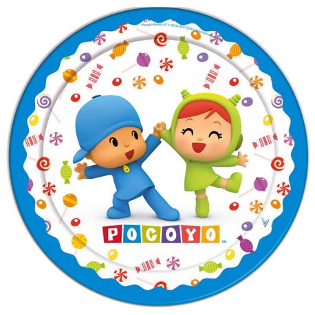 8 Assiettes Pocoyo 18 cm