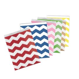 10 Sachets en Papier à Chevrons