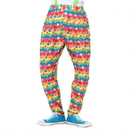 Pantalon de Clown Multicolore pour Adulte