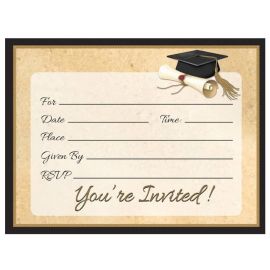 8 Invitations Sophistiquées Grad 18 cm