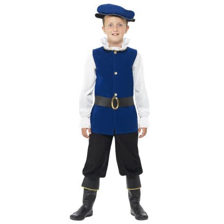 Déguisement Tudor Bleu pour Enfant