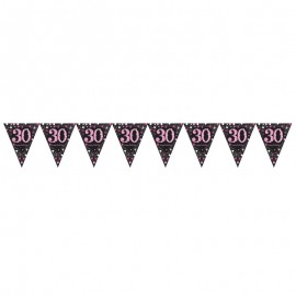 Fanions 30 ans Chic Pink