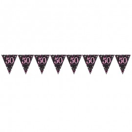 Fanions 50 ans Chic Pink