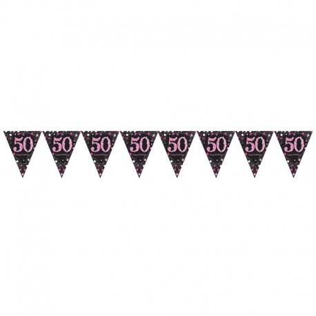 Fanions 50 ans Chic Pink
