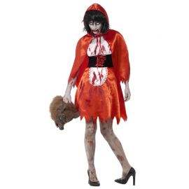 Déguisement de Chaperon Rouge Zombie pour Femme