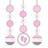 3 Pendentifs Sweet Baby Feet Pink