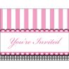 8 Invitations Sweet Baby Feet Pink