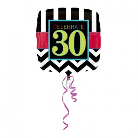 Ballon Mylar 30 Chevron 43cm