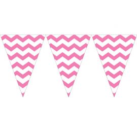 Guirlande Triangle Chevron Rose