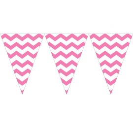 Guirlande Triangle Chevron Rose