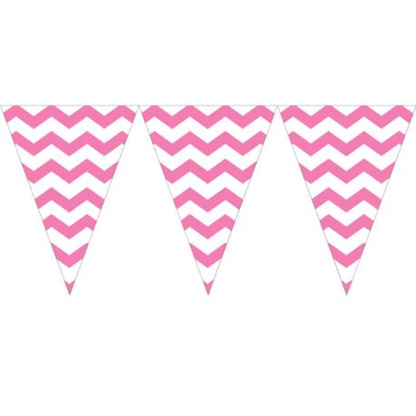 Guirlande Triangle Chevron Rose