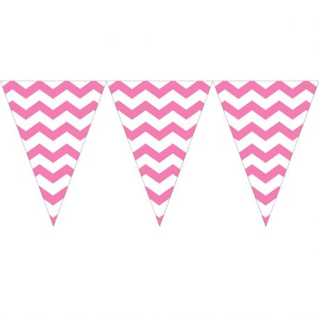 Guirlande Triangle Chevron Rose