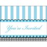 8 Invitations Bleues pour Bébé