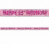 Pancartes Happy Birthday 18 Ans Rose Glitz