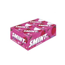 Boîte Smint Fraise et Fraise Acide Sans Sucre 12 unités Boîte Smint Fraise et Fraise Acide Sans Sucre 12 unités