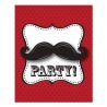 8 Invitations Moustache Madness