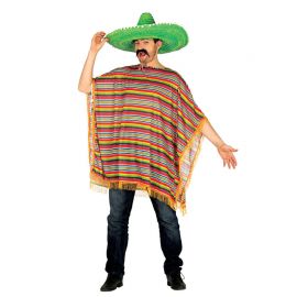 Déguisement Mexicain pour Homme avec Poncho Coloré