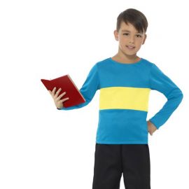 Maillot Bleu avec Bande Jaune pour Enfant