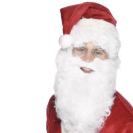 Barbe Père Noël Blanche 28 cm