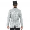 Veste à Paillettes Argent pour Homme