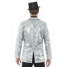 Veste à Paillettes Argent pour Homme