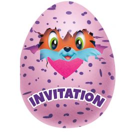 8 Invitations Hatchimals