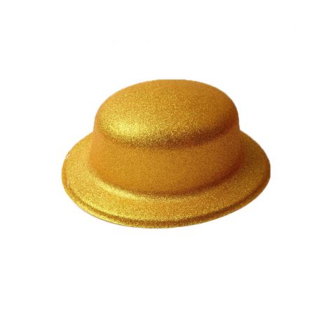 Chapeau Rond Métallisé avec Paillettes