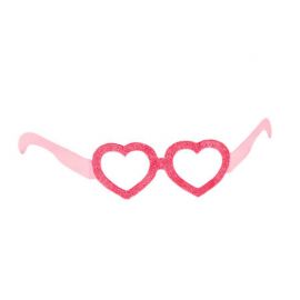 6 Lunettes en Papier Coeurs