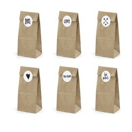 6 Sacs en Papier Kraft Pour Mariages