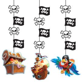 3 Suspensions Trésor Pirate
