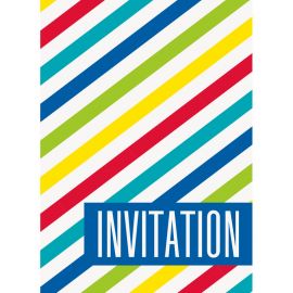 8 Invitations à Rayures