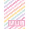 8 Invitations à Rayures