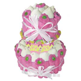 Gâteau de Bonbons Baptême Fille