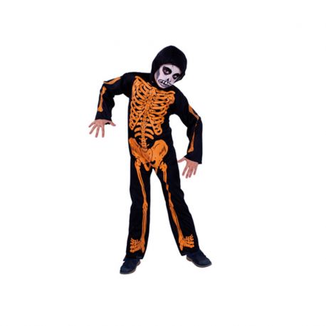 Déguisement Halloween Squelette avec Os Oranges