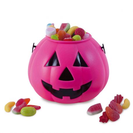 Panier Citrouille Halloween Pour Bonbons - 18 Cm Orange Avec Poignée - Idéal Trick Or Treat, Décoration Et Cadeau Pour Enfants