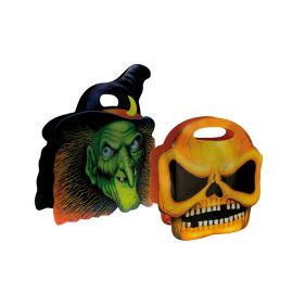 Sac à Bonbons Halloween en Forme de Crâne ou de Sorcière Assortis Sac à Bonbons Halloween en Forme de Crâne ou de Sorcière Assortis