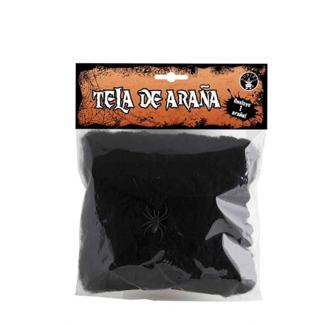 Mini Toile d'Araignées Noire Halloween