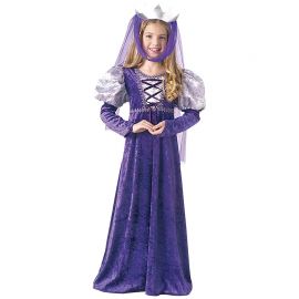 Déguisement de Reine Médiéval Couleur Violette pour Fille