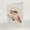 100 Cartes Pliables Filles en Moto