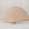 6 Éventails en Bois Naturel avec Ruban 23 cm