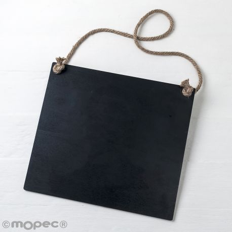 Ardoise Noire avec Cordon 30 x 27 x 0,5 cm