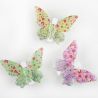 3 Pinces Papillons Multicolore en Métal