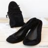 2 Paires de Ballerines en Velours Noir