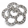 12 Broches en Forme de Fleur en Strass 3 cm