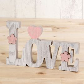 Décoration en Bois Love 20 cm