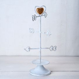 Porte-Bijoux avec Flèches Coeur en Métal avec Boîte 31 cm