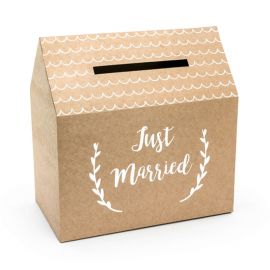 Urne Just Married Kraft 30 cm x 30,5 cm x 16,5 cm